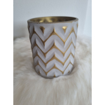 theelichthouder louisa wit/goud groot